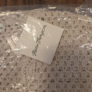 Norm Thompson Womens M Beige Crochet Knit Sweater New In Package
